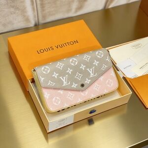 LV Pochette Félicie with Yellow Leather Trim